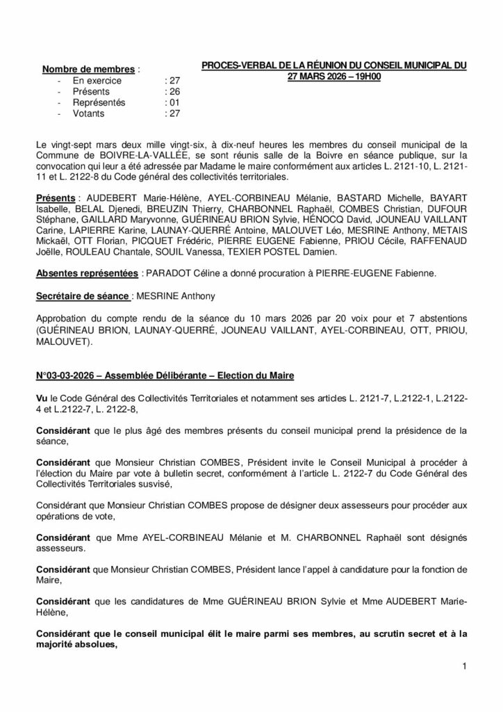 thumbnail of Procès-Verbal CM – 20260427