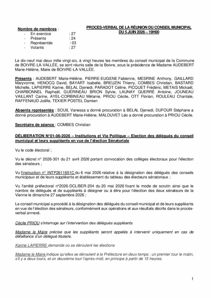 thumbnail of Procès-Verbal CM – 20260605