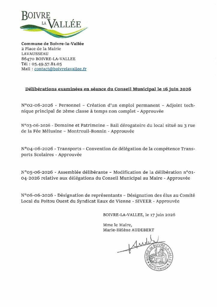 thumbnail of Délibérations éxaminées en CM – 20260616