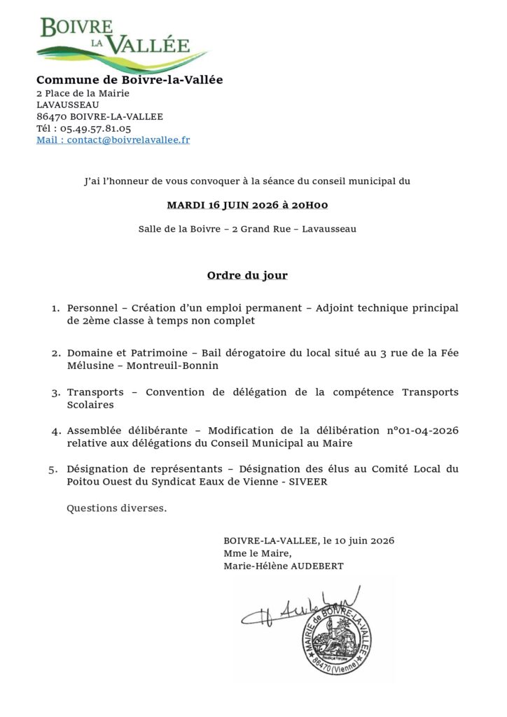 thumbnail of Ordre du jour CM – 20260616