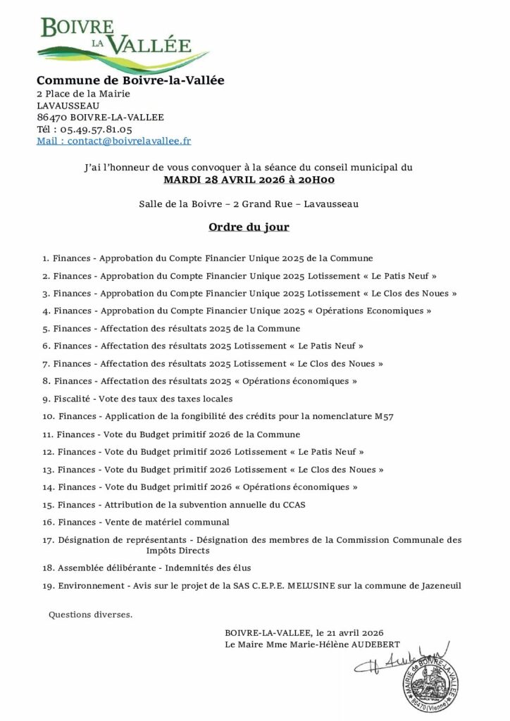 thumbnail of Ordre du jour CM – 20260428
