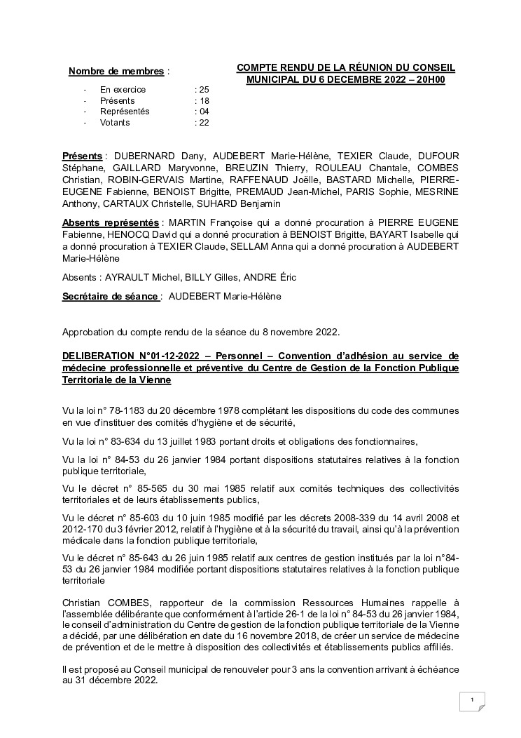 thumbnail of Procès-Verbal CM – 20221206