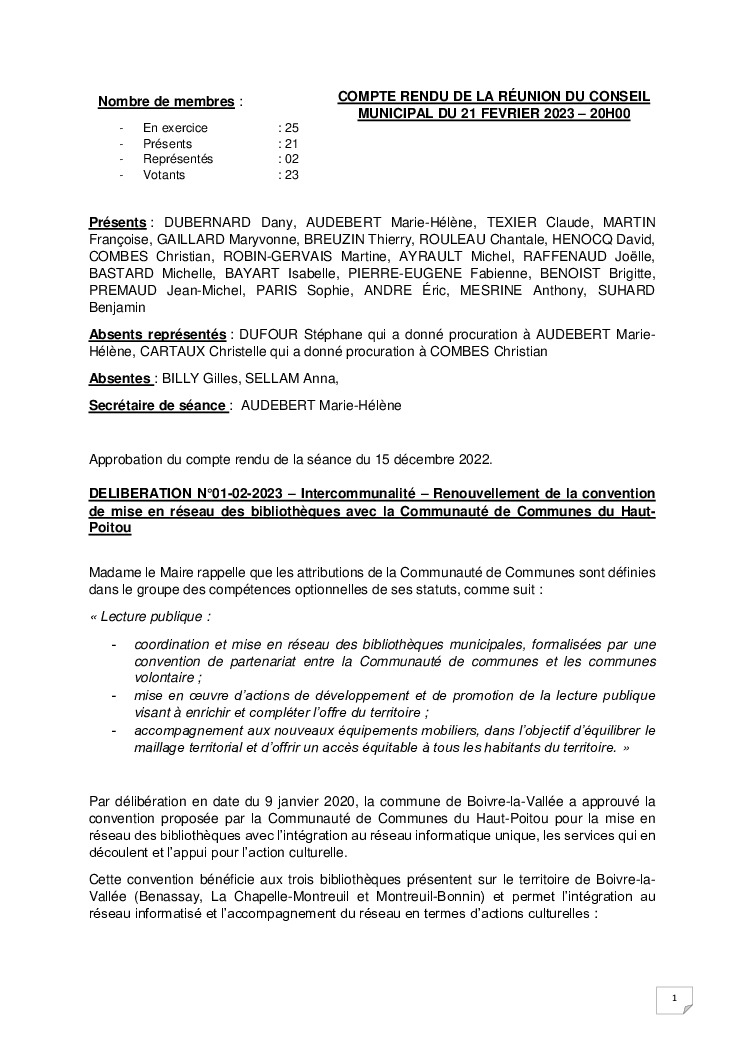 thumbnail of Procès-Verbal CM – 20230221