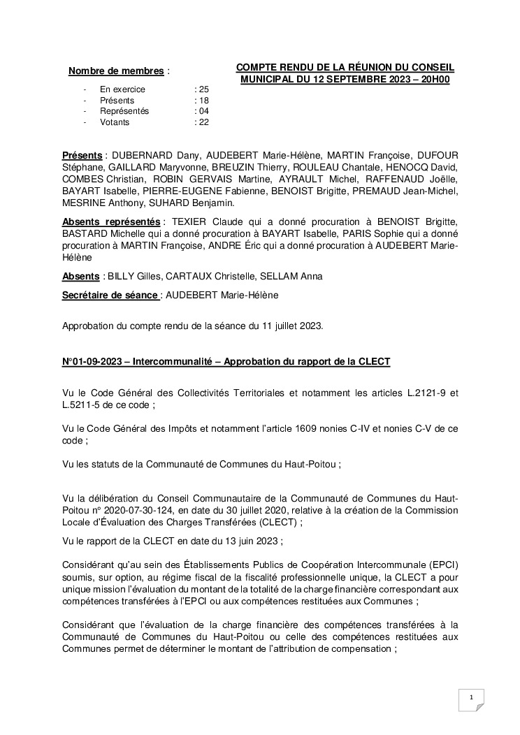 thumbnail of Procès-Verbal CM – 20230912