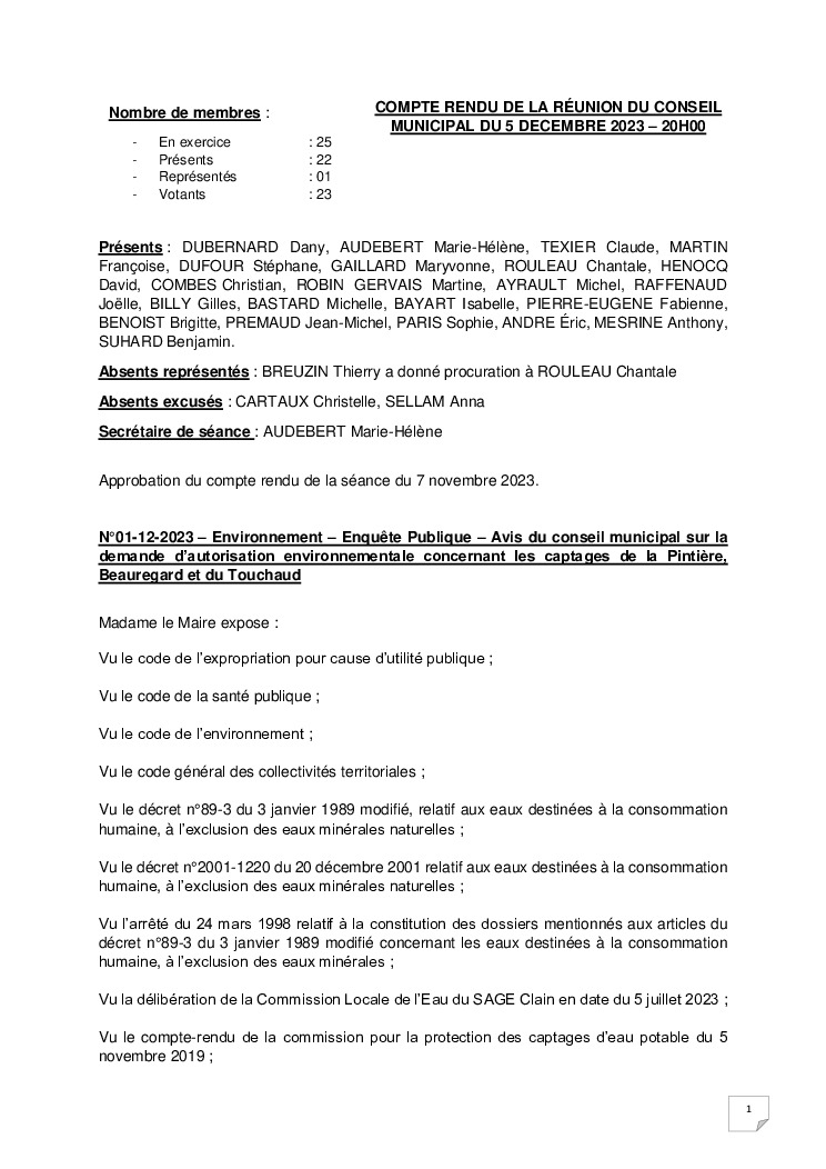 thumbnail of Procès-Verbal CM – 20231205
