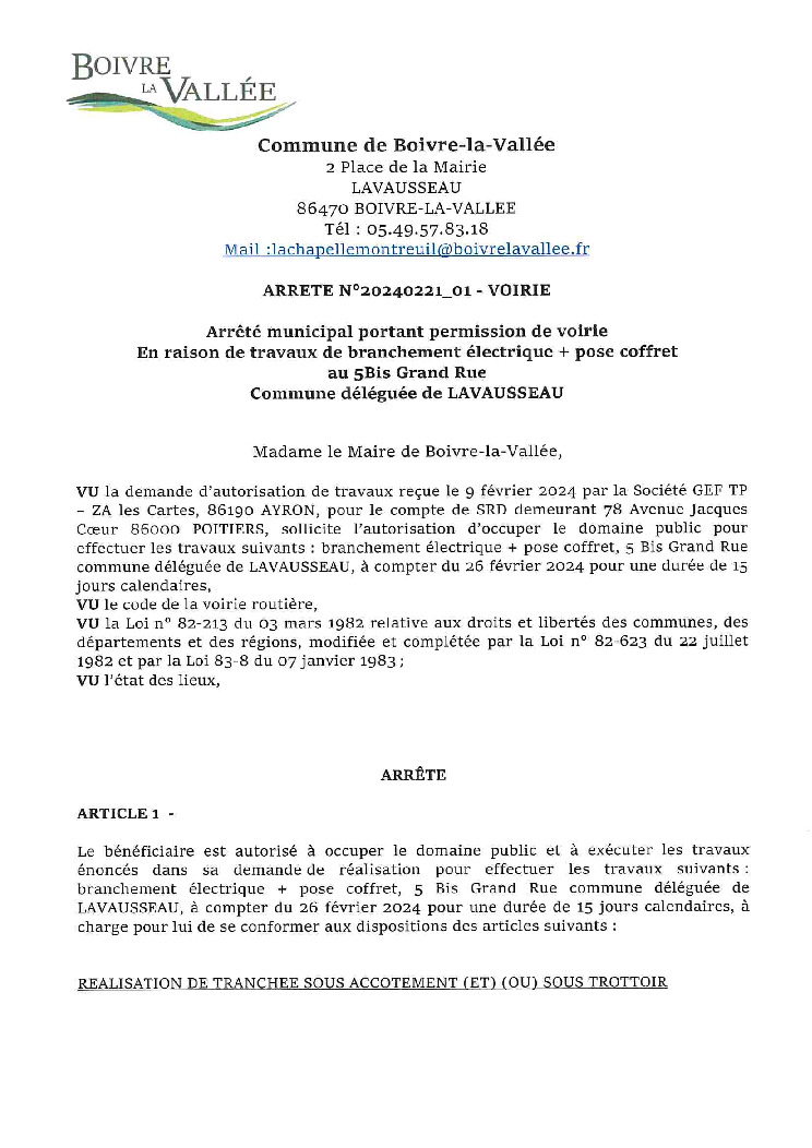 thumbnail of ARRETE-PERMISSION-VOIRIE-N°-20240221_01-GEF-TP-BRANCHEMENT-ELECTRIQUE-5-Bis-GRAND-RUE-LAVAUSSEAU