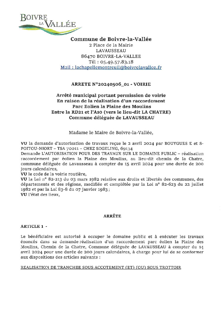 thumbnail of ARRETE-PERMISSION-VOIRIE-N°-20240506_01-BOUYGUES-RACCORDEMENT-PARC-EOLIEN-LA-PLAINE-DES-MOULIN-LAV