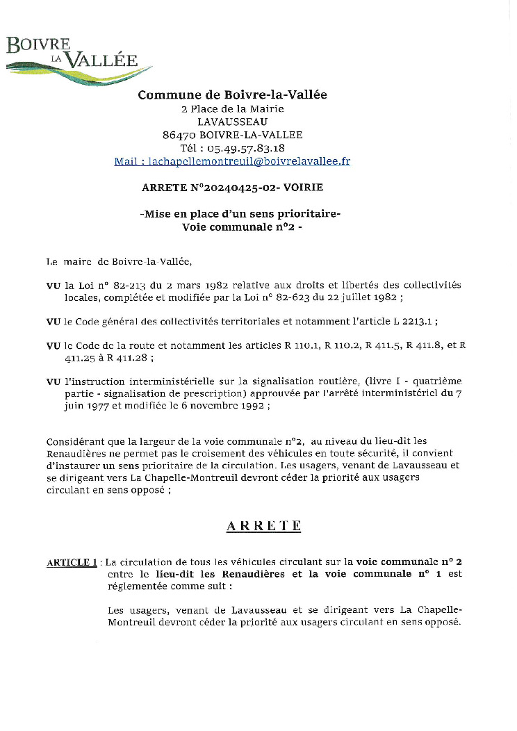 thumbnail of AR 20240425-02 – Instauration d&rsquo;un sens prioritaire