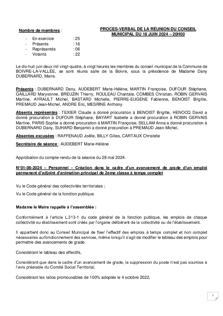 thumbnail of Procès-Verbal CM – 20240618