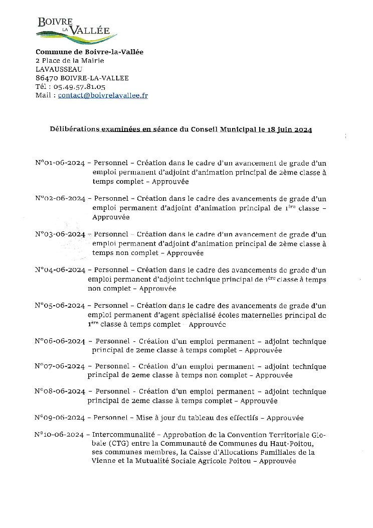 thumbnail of Délibérations éxaminées en CM – 20240618