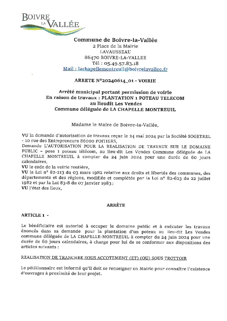 thumbnail of ARRETE-PERMISSION-VOIRIE-N°-20240614_01-SOGETREL-PLATATION-1-POTEAU-LES-VENDES-LCM