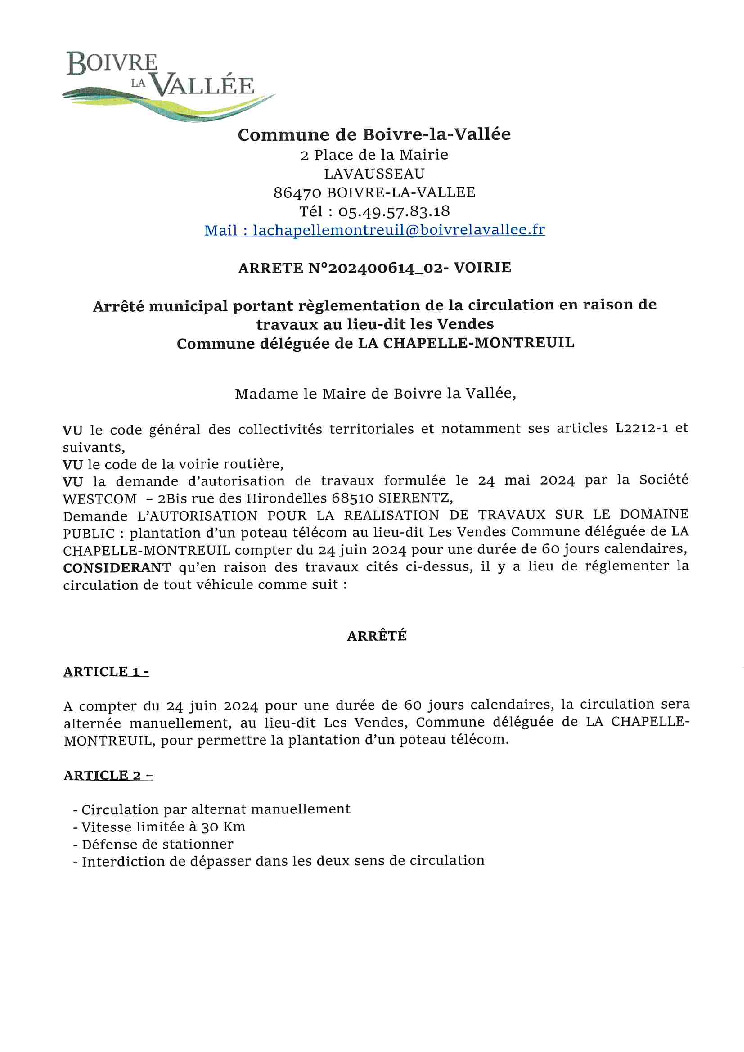 thumbnail of ARRETE-VOIRIE-N°-20240614_02-WESTCOM-PLATATION-1-POTEAU-LES-VENDES-LCM