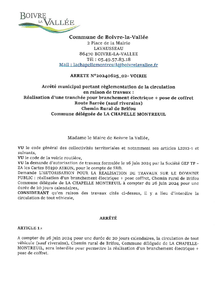 thumbnail of ARRETE-VOIRIE-N°-20240625_02-GEF-TP-ROUTE-BARREE-BRANCHEMENT-ELEC-CHEMIN-RURAL-BRIFOU-LCM