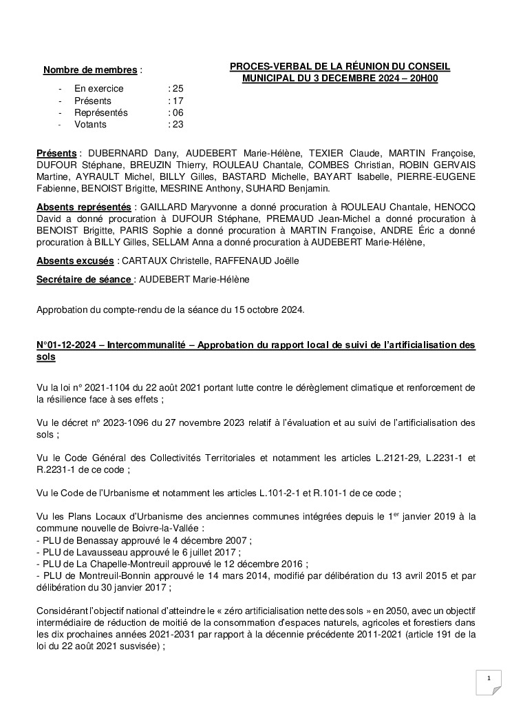 thumbnail of Procès-Verbal CM – 20241203