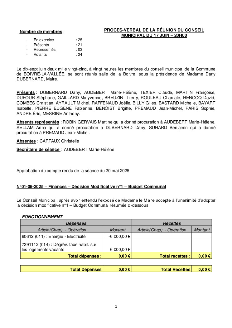 thumbnail of Procès-Verbal CM – 20250617