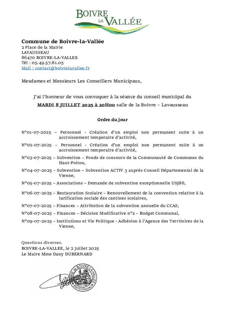 thumbnail of Ordre du jour CM – 20250708