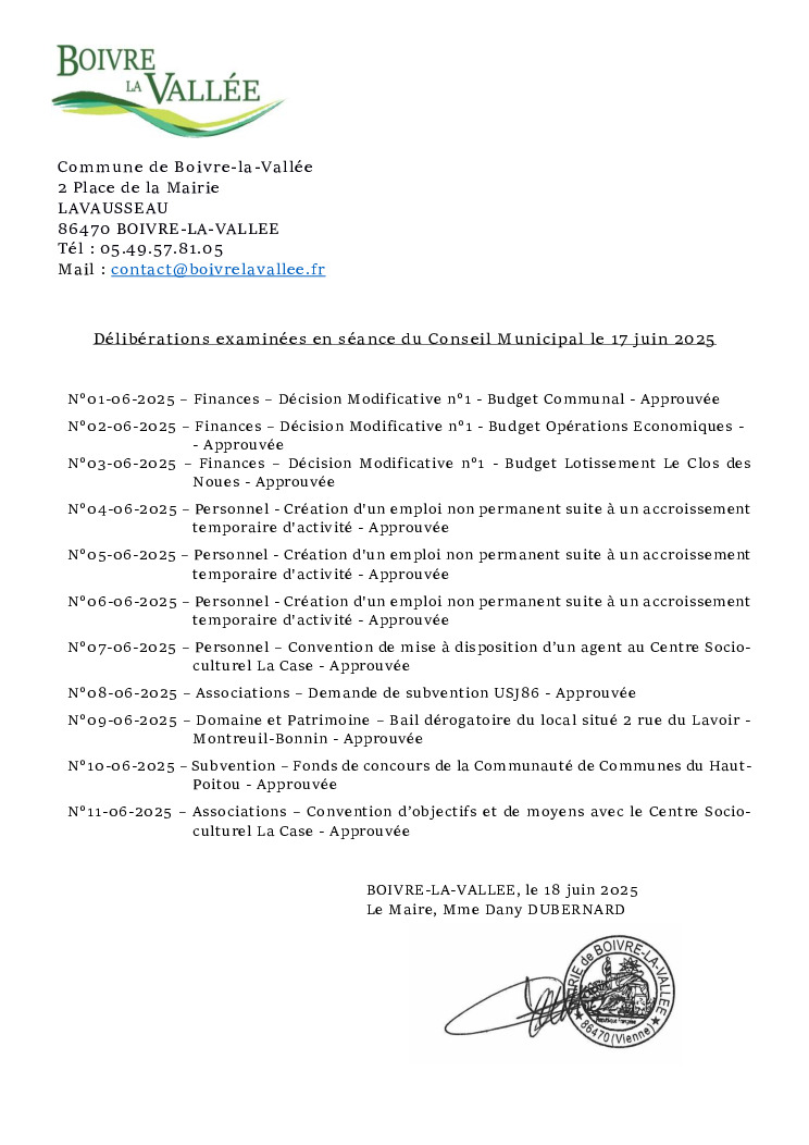 thumbnail of Délibérations éxaminées en CM – 20250617