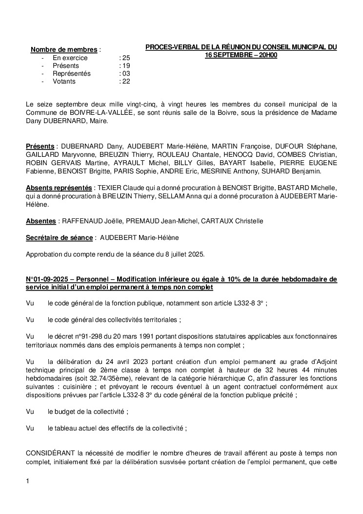 thumbnail of Procès-Verbal CM – 20250916