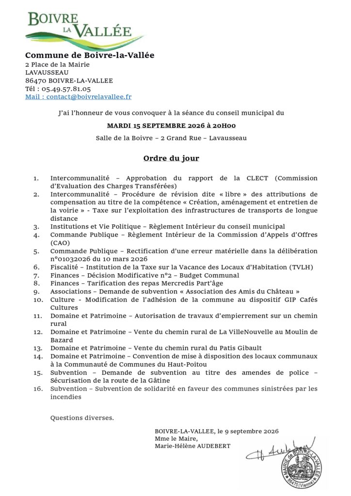 thumbnail of Ordre du jour CM – 20260915