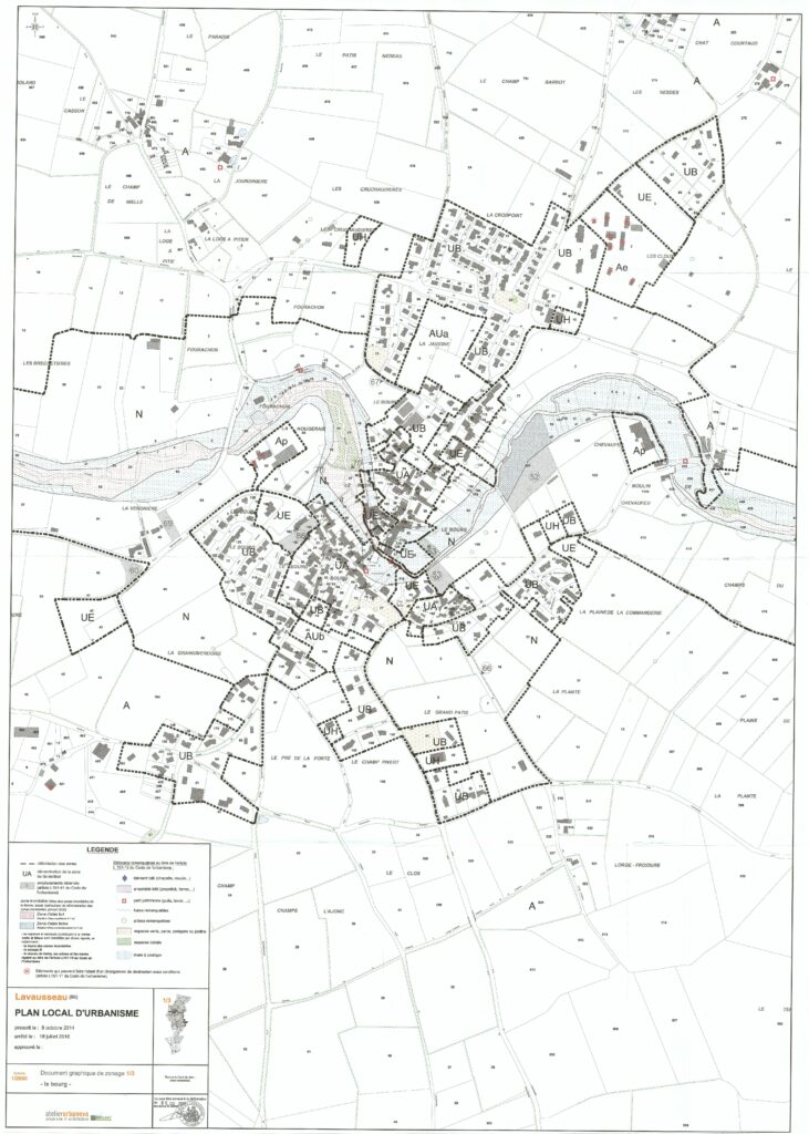 thumbnail of Carte PLU – Lavausseau Bourg